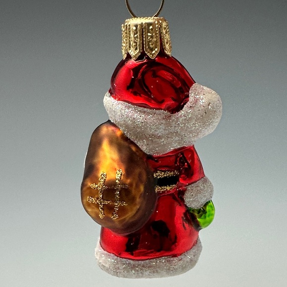 Festive Santa Claus Glass Ornaments Set - Red and White - Picture 8 of 12